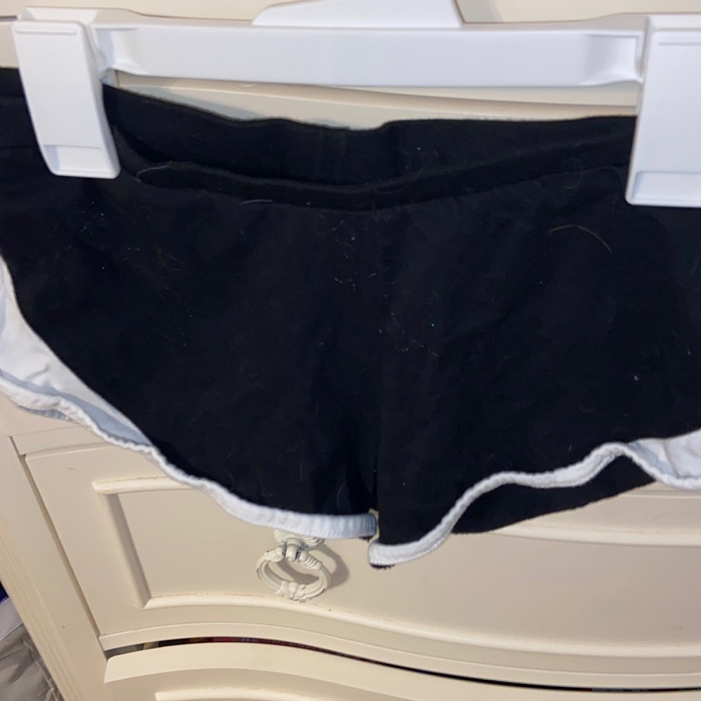 Black and white booty shorts